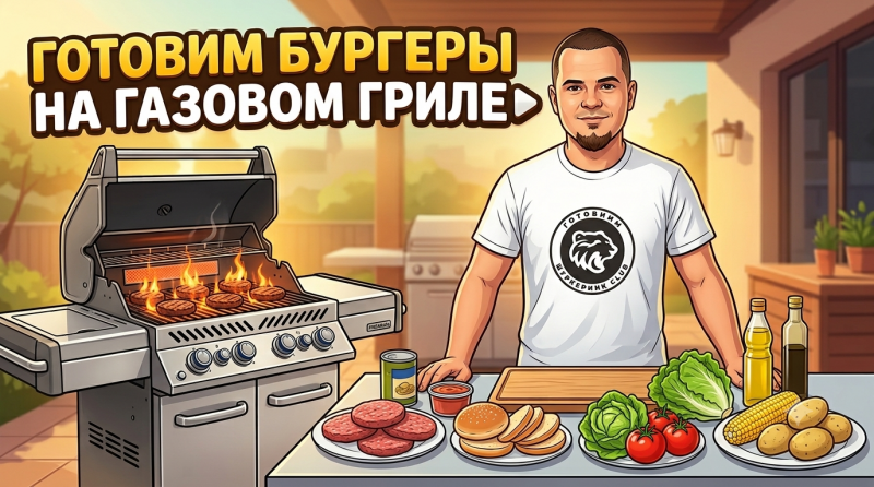 Как готовить бургеры на газовом гриле