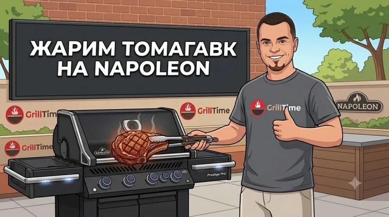 Как жарить томагавк на газовом гриле