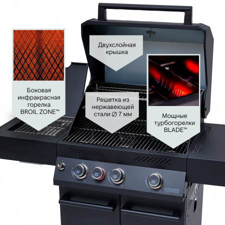 Газовый гриль PRIMELINER G3 class  комплектация DELUX