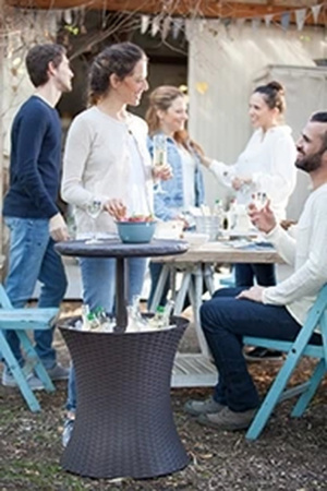 Стол Кул Бар Раттан (Cool bar rattan) графит