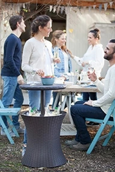 Стол Кул Бар Раттан (Cool bar rattan) графит