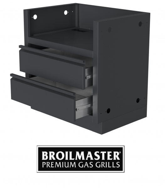Тумба-основание гриля Broilmaster Ethalon 4 с 2-мя ящиками черный