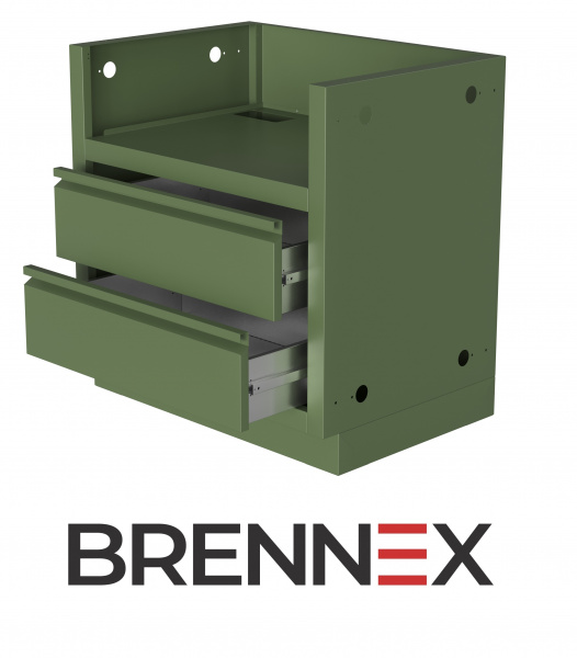 Тумба-основание гриля Brennex BG025 с 2-мя выдвижными ящиками зеленый
