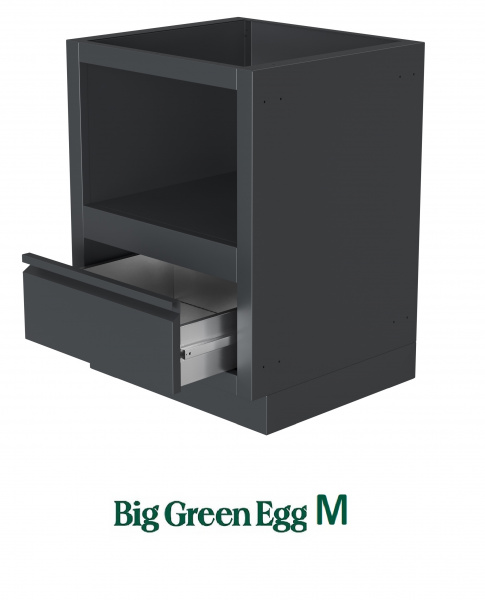Тумба-основание для круглого керамического гриля Big Green Egg M с ящиком черный