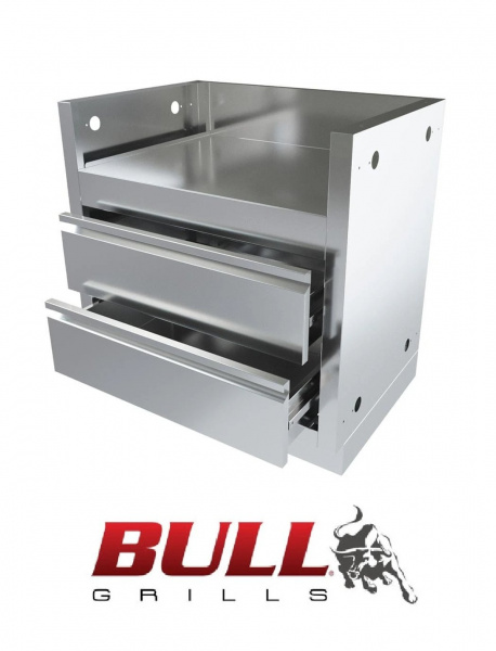 Тумба-основание гриля BULL Angus с 2-мя выдвижными ящиками стальной