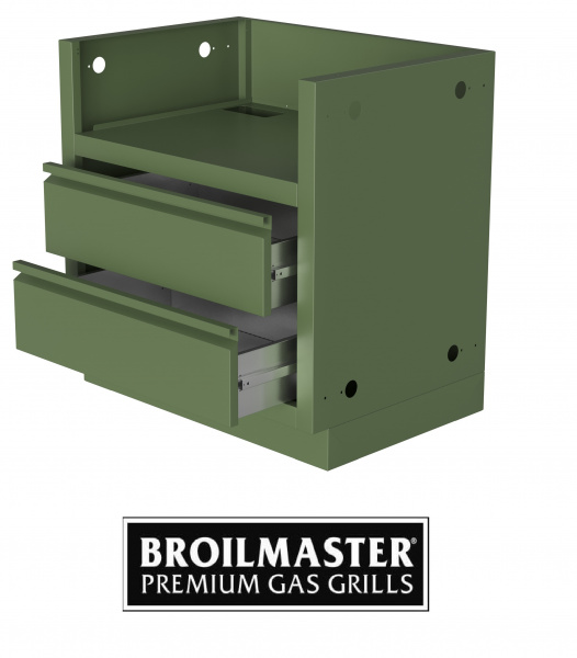 Тумба-основание гриля Broilmaster Ethalon 4 с 2-мя ящиками зеленый